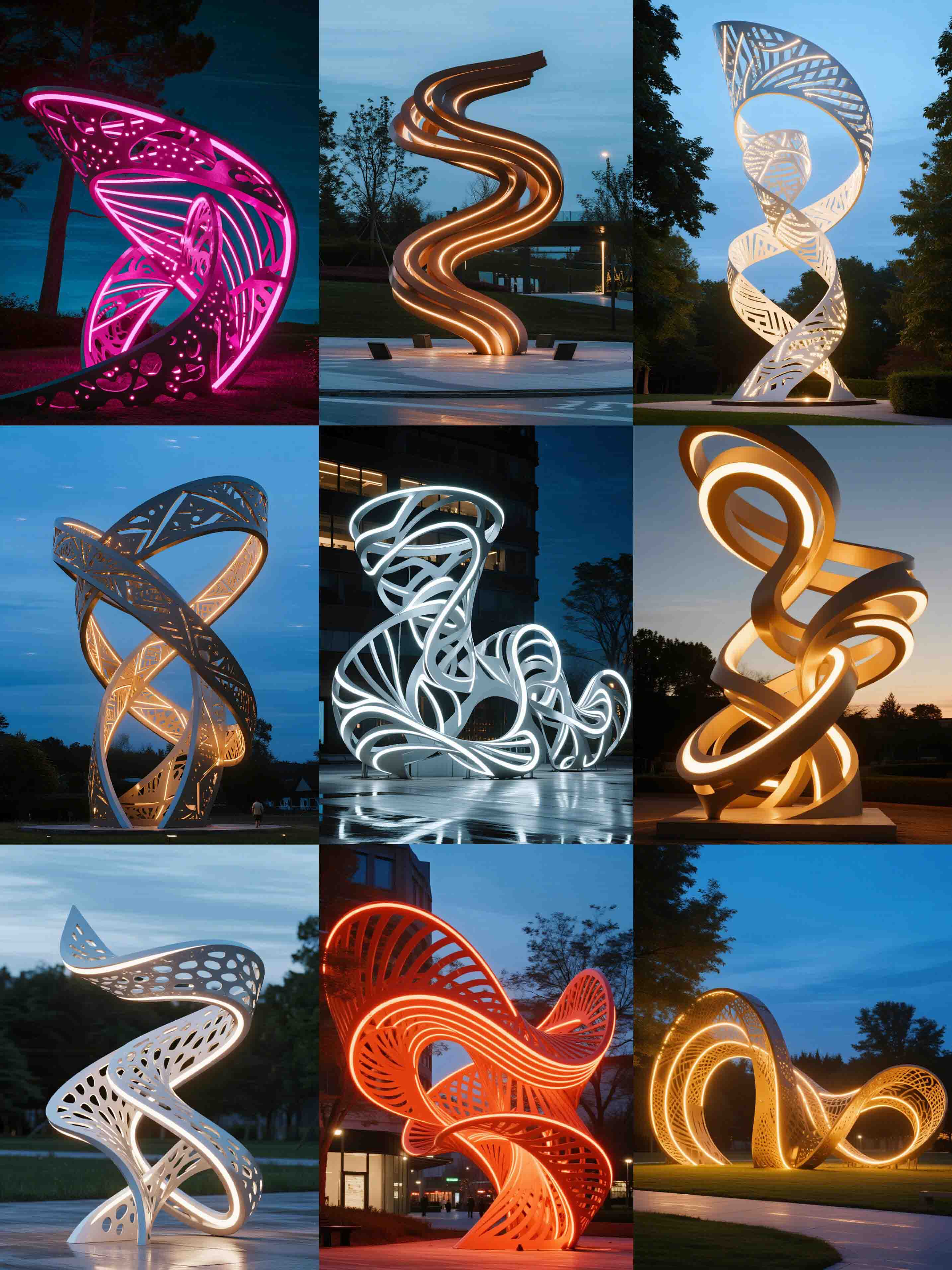 户外商业区不锈钢异型发光摆件 - China Cross-border Sculpture Factory