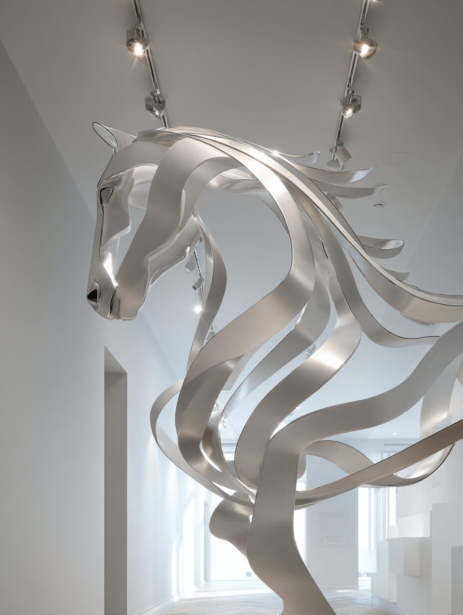 Stainless steel hollowed-out horse sculpture processing - China Cross ...